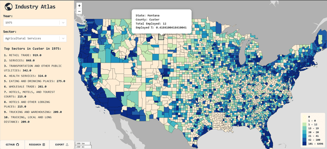 screenshot of CBP data website